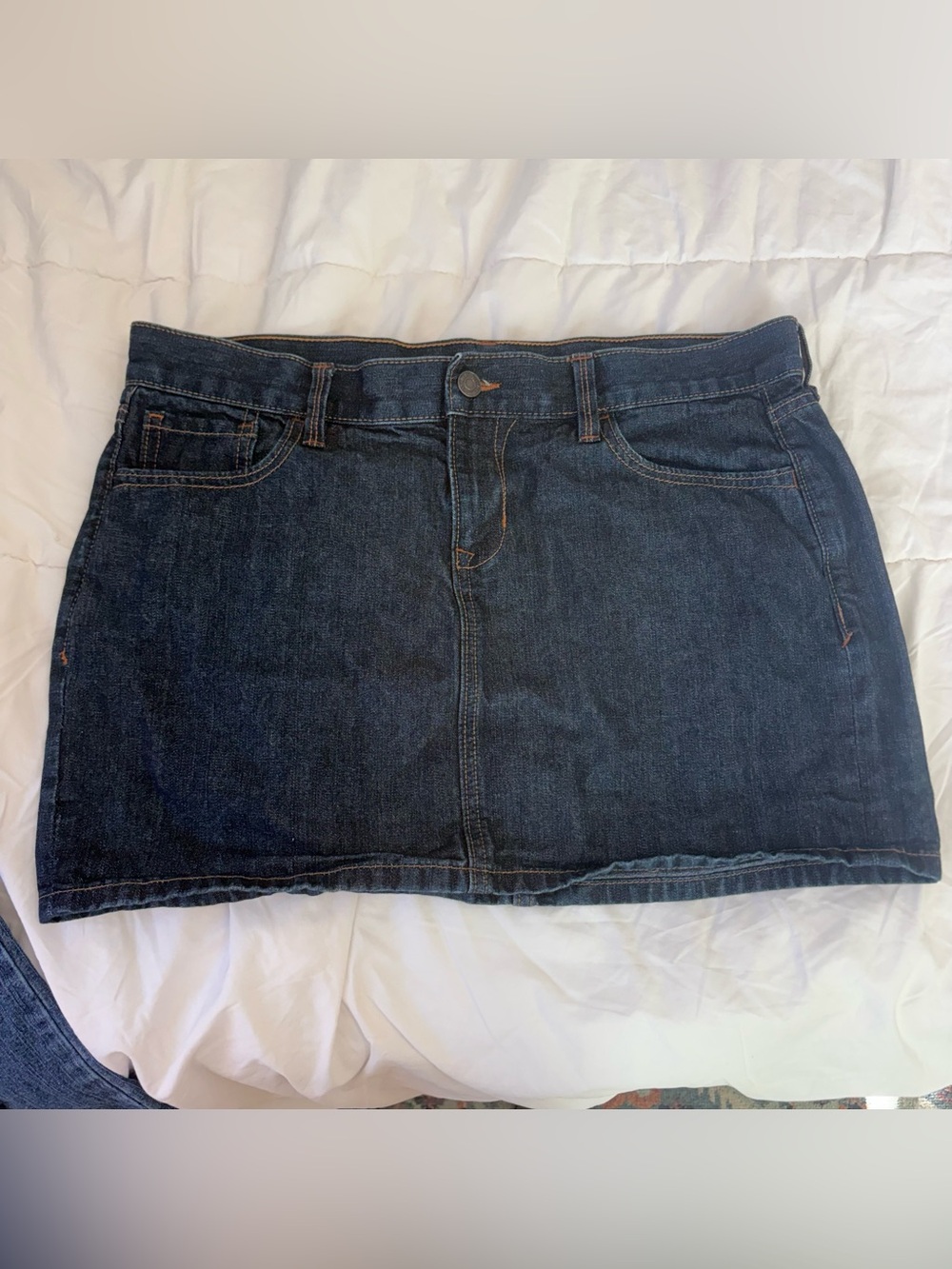 Old Navy Dark Blue Denim Mini Skirt